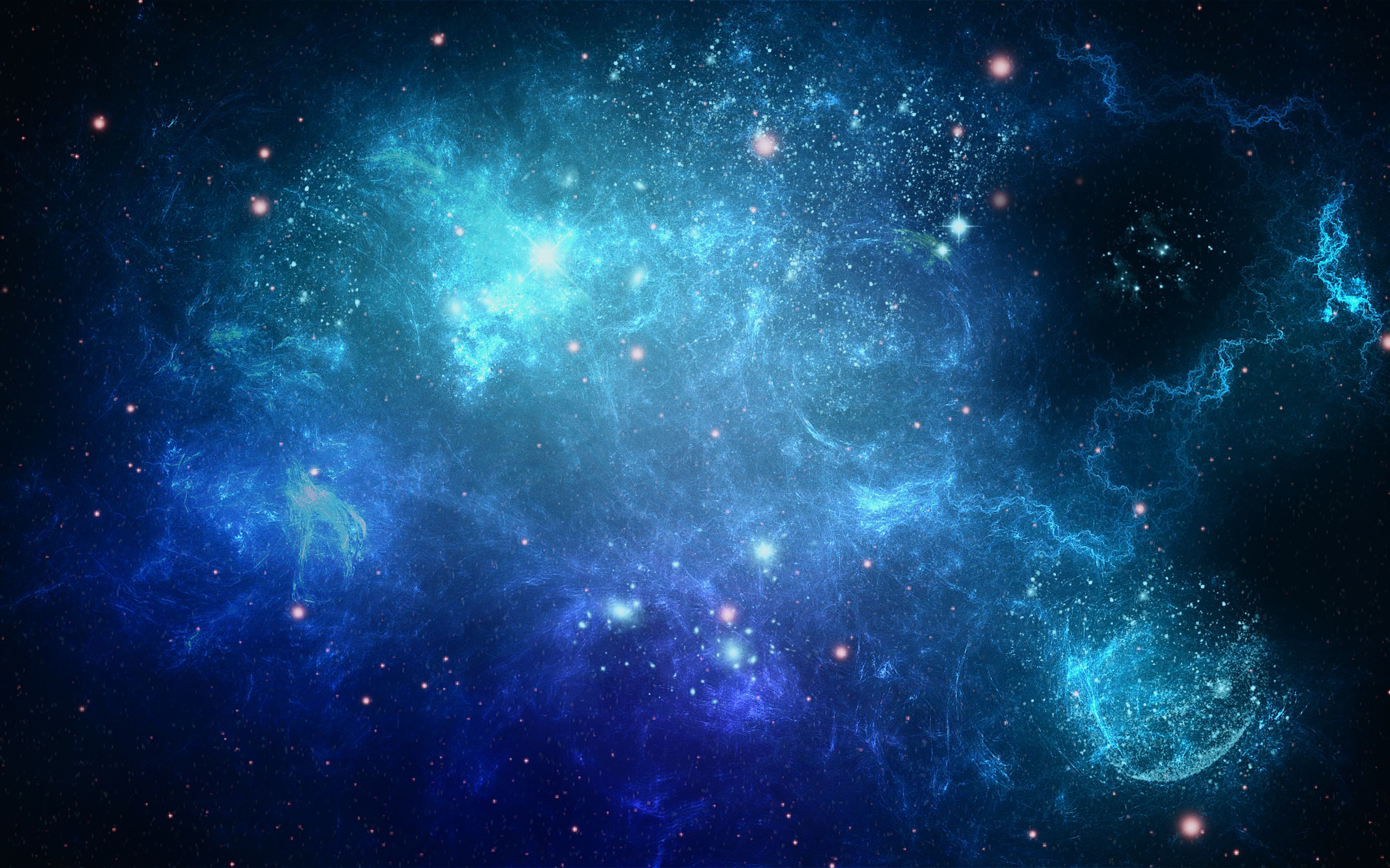  Beautiful Space Star Cluster Galaxy Blue Violet Gas Pattern Wallpaper 3840x2400
