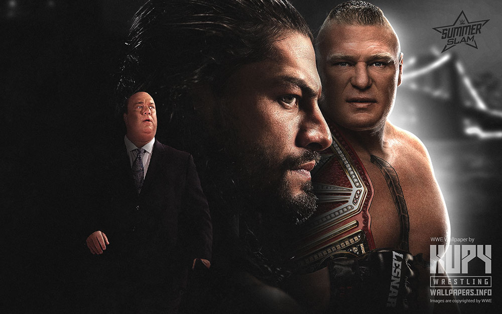 Summerslam Finale Roman Reigns Vs Brock Lesnar Wallpaper