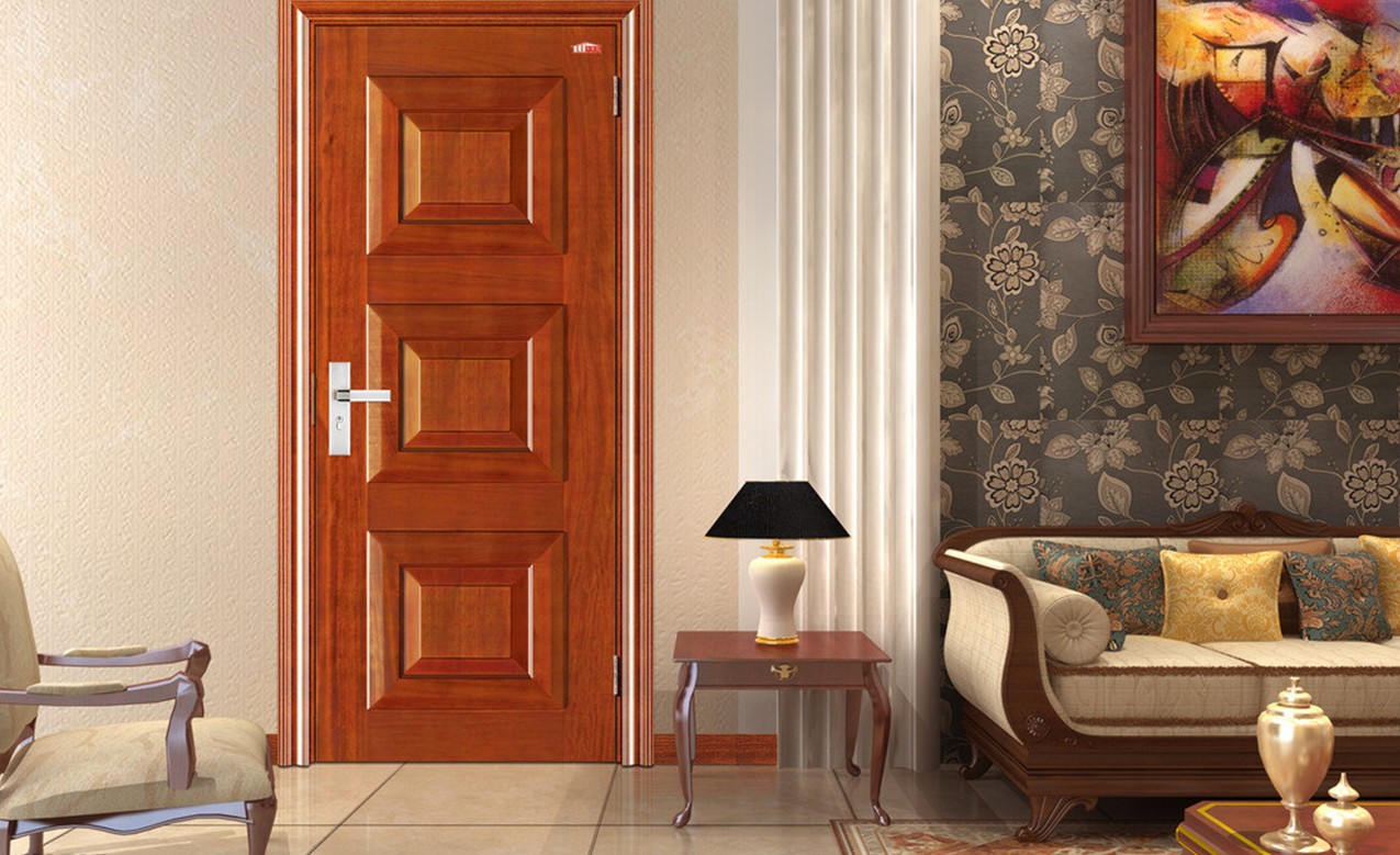Design Villa Silver Door Rendering Wood Interior
