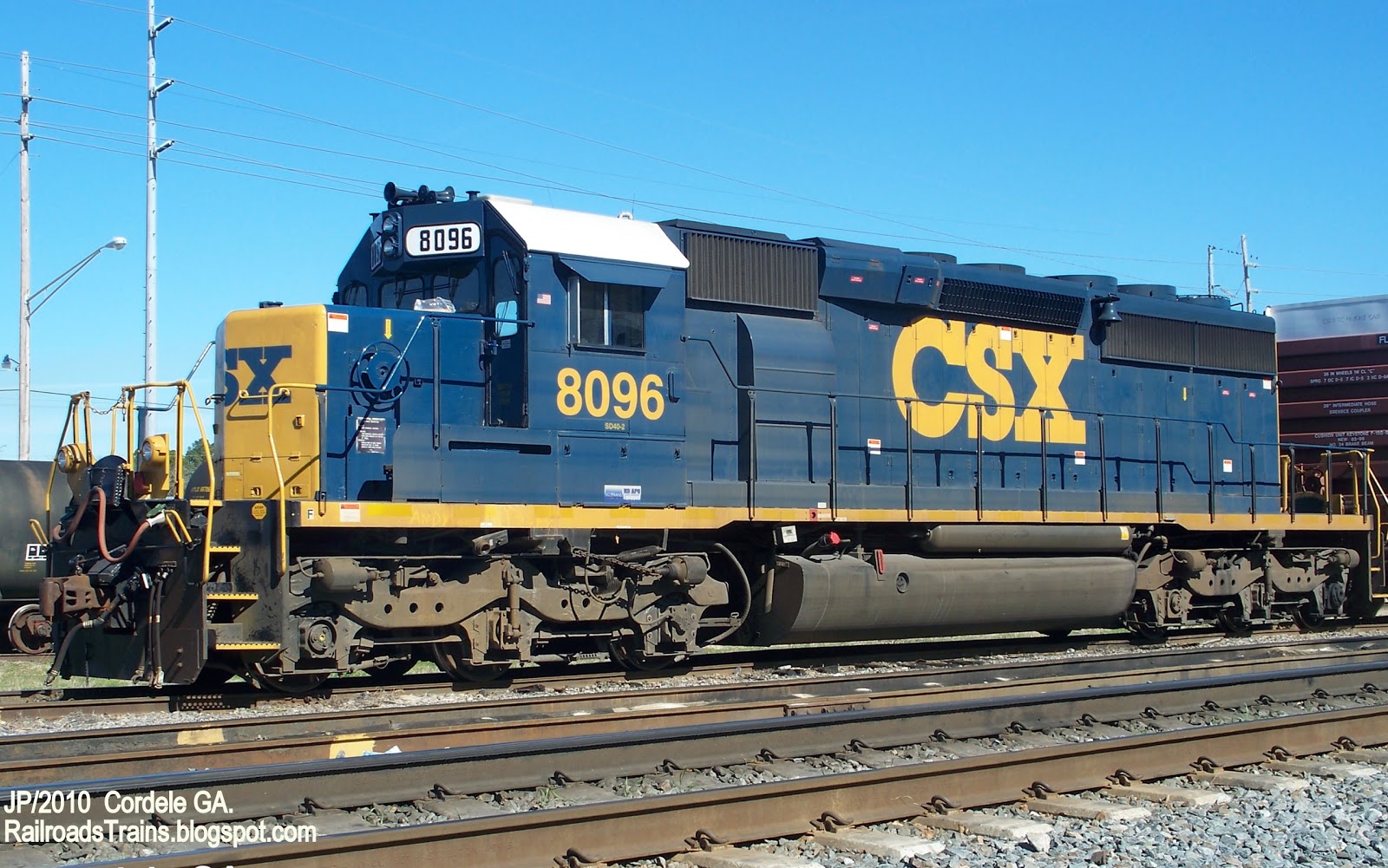 Csx Sd40 Railroad Lootive Train Engine Cordele Georgia