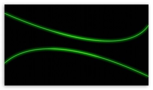 Lime Green And Black Background HD Neon Light Digital