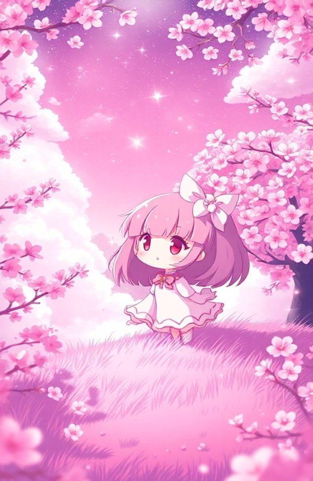 Pink Anime Wallpaper