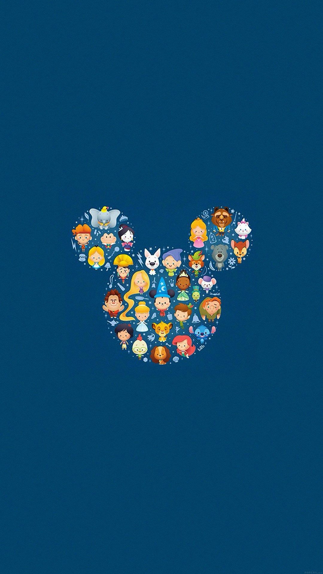 Disney Characters iPhone Wallpaper Top