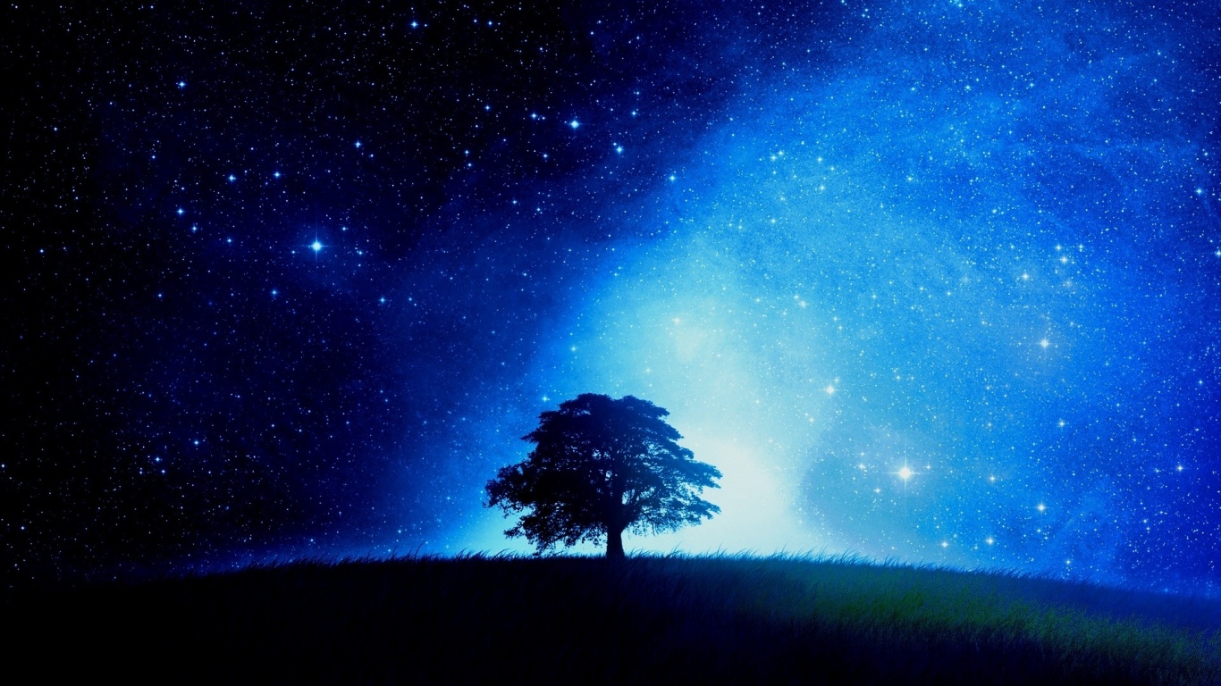 Blue Galaxy Nature Stars Desktop Pc And Mac Wallpaper
