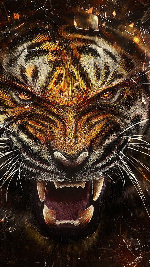 Tiger Logo Wallpaper Tiger backgrounds iphone 5s