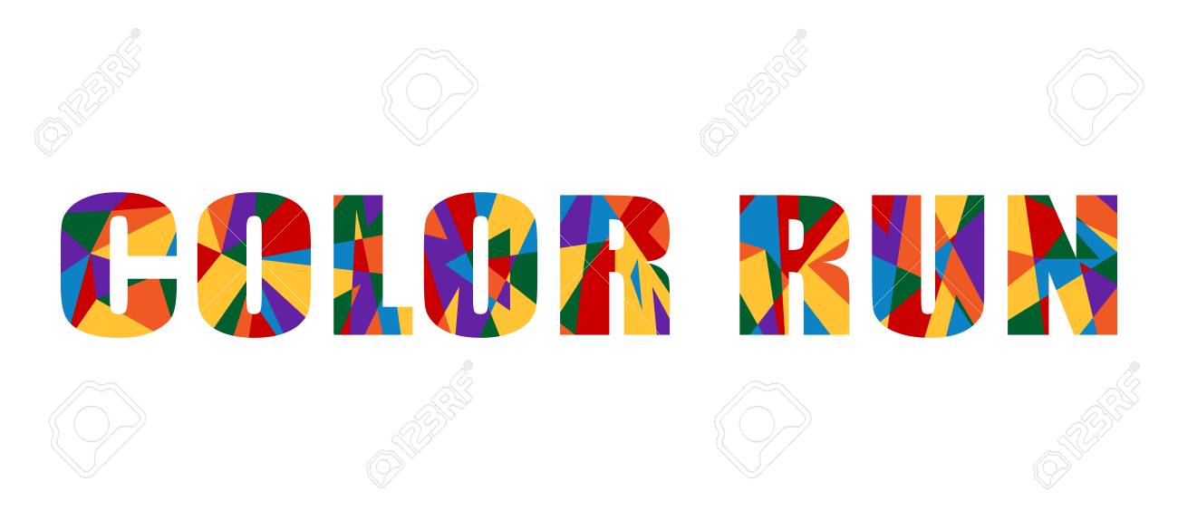 Color Run Fun Text Abstract Background Graphic Royalty