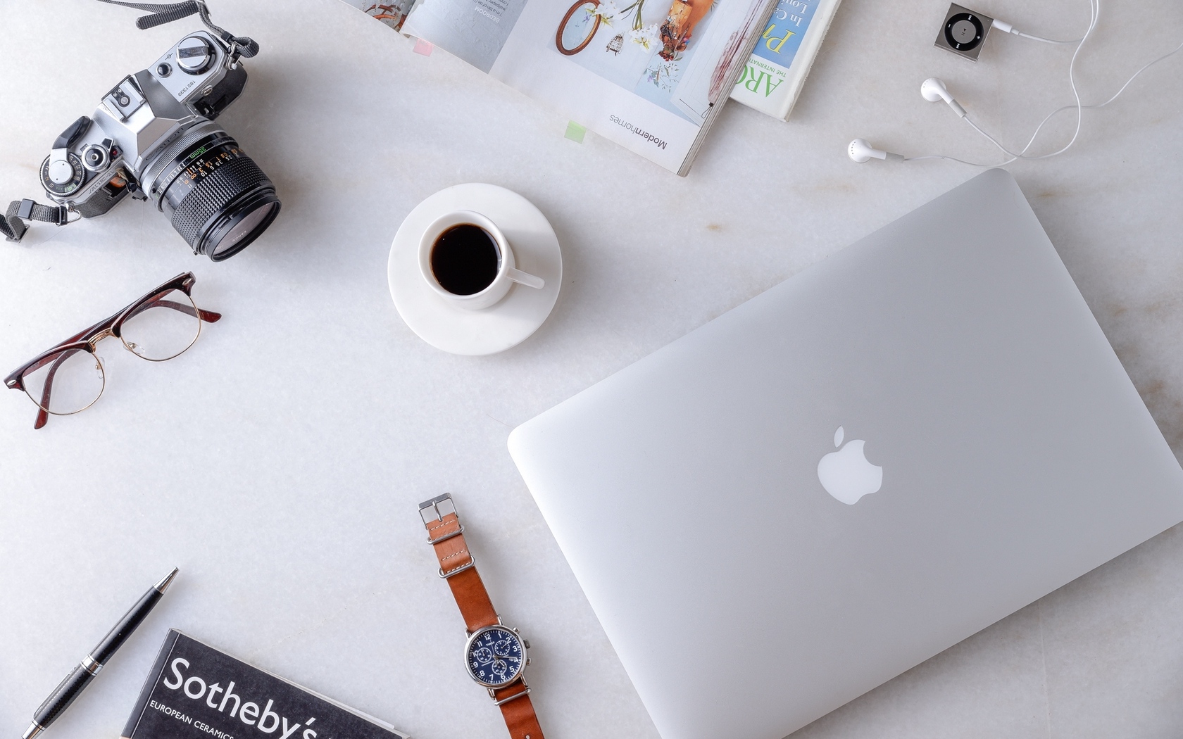 Wallpaper Macbook Camera Coffee Watches