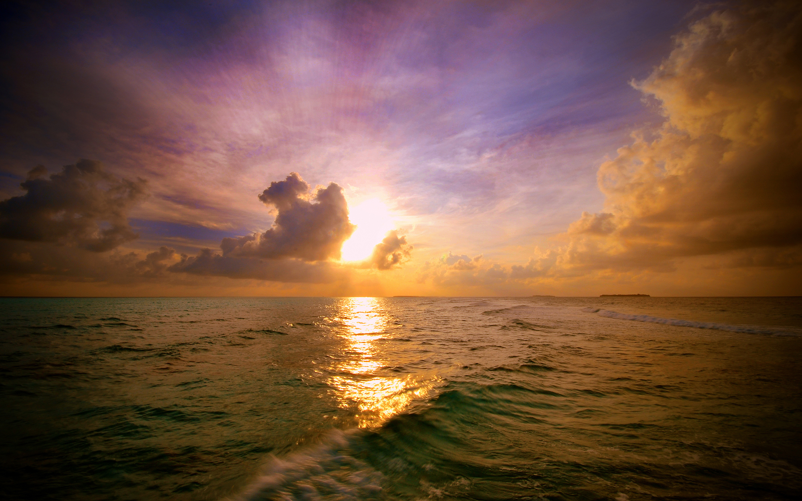 Sunset On The Sea Horizon Wallpaper And Image Pictures