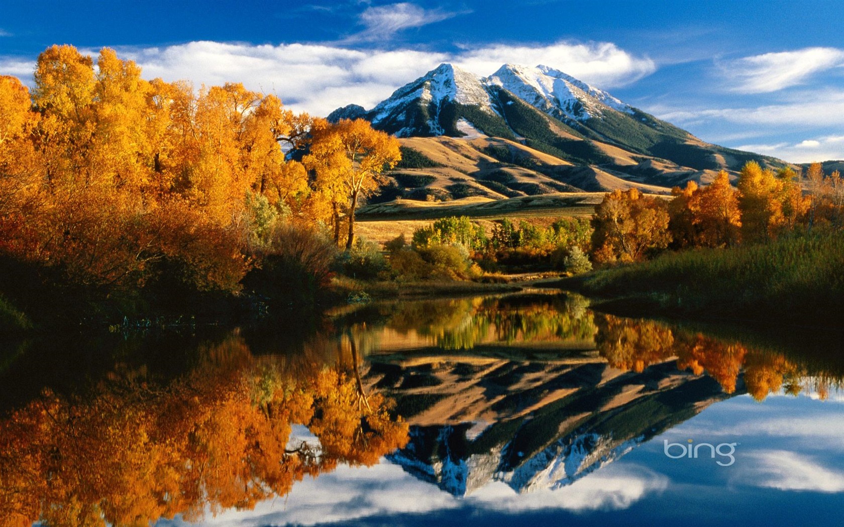 Bing Themes Maple Forest Mountain Lake Widescreen HD Wallpaper