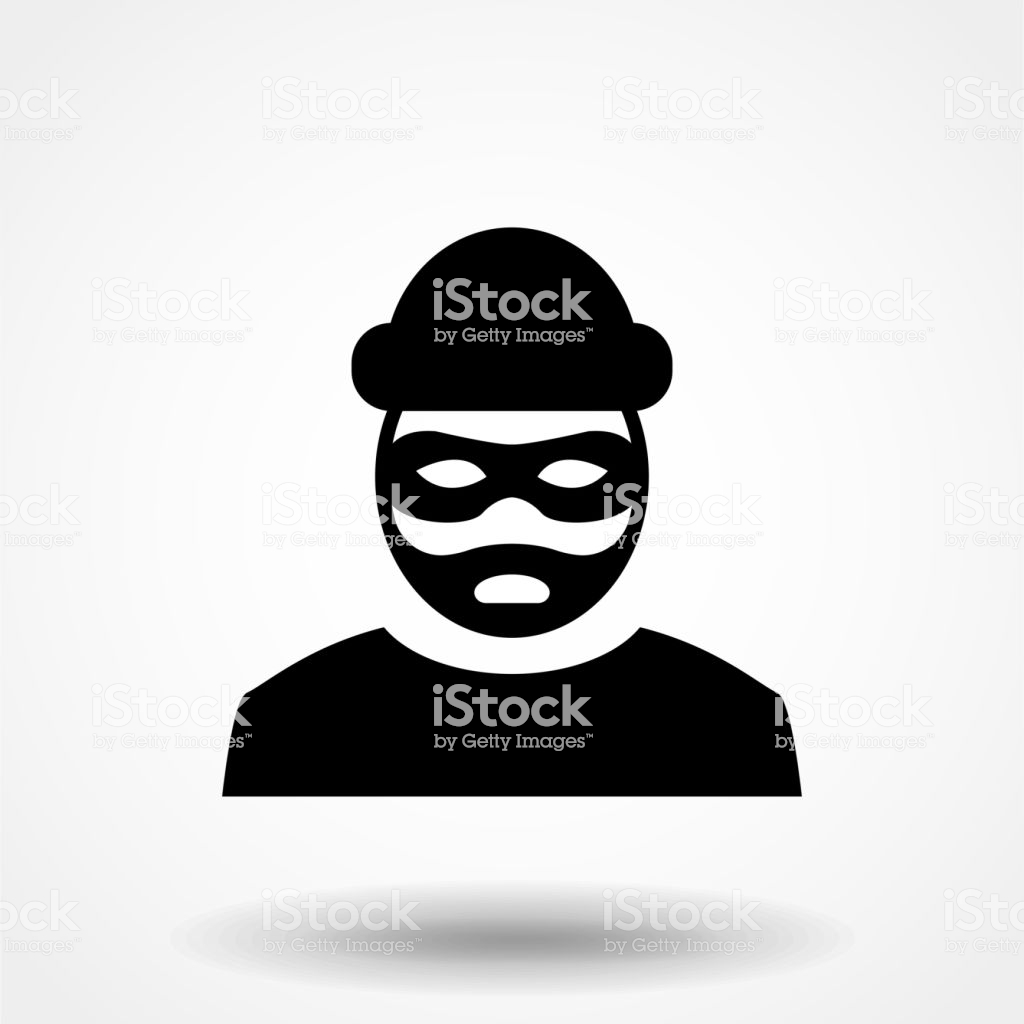 Robber Icon Bandit Symbol Isolated On White Background Vector