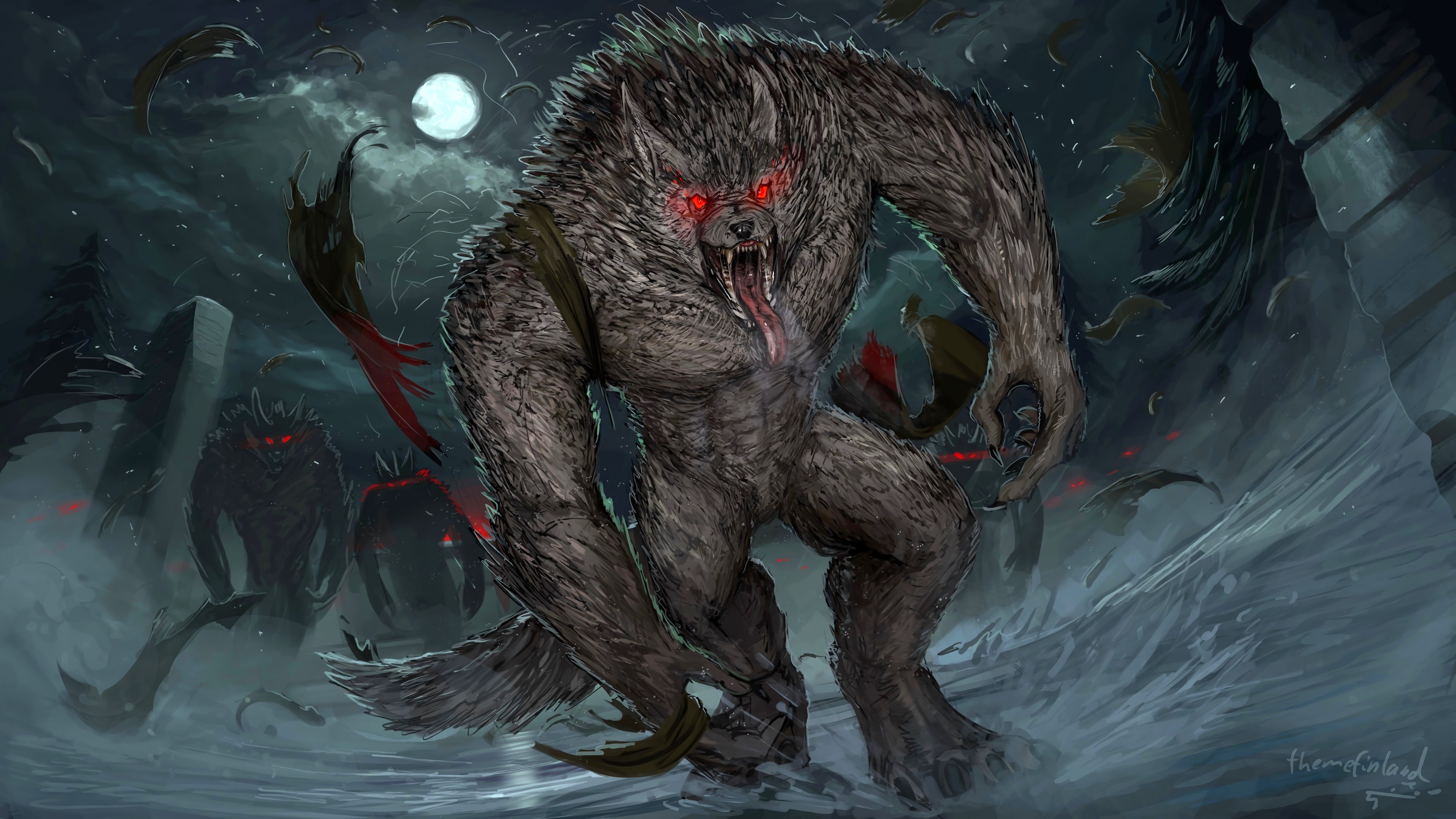 M Rk Werewolf 4k Ultra HD Wallpaper Background Image