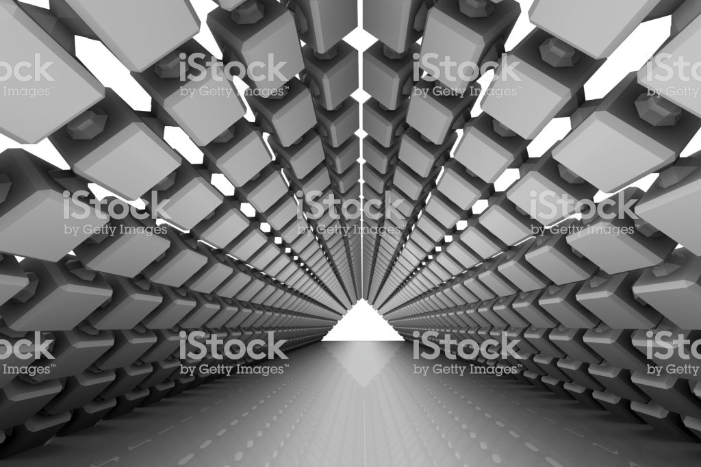 Abstract Architectural Background With A Passage Going To