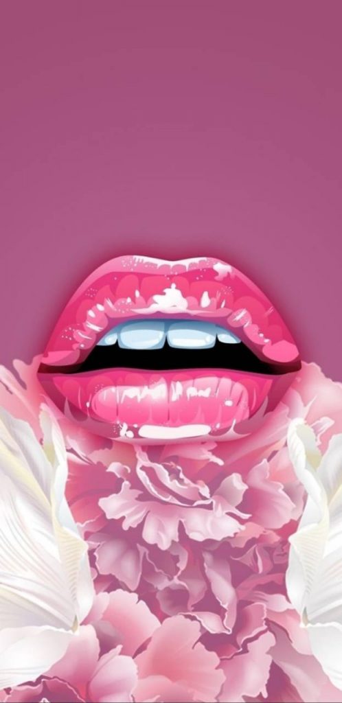 Pink Lips Wallpaper Cool Background