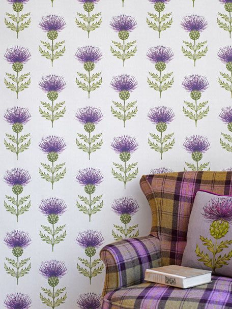 Tartan Chair Thistle Wallpaper From Voyage Country Collection Glasgow