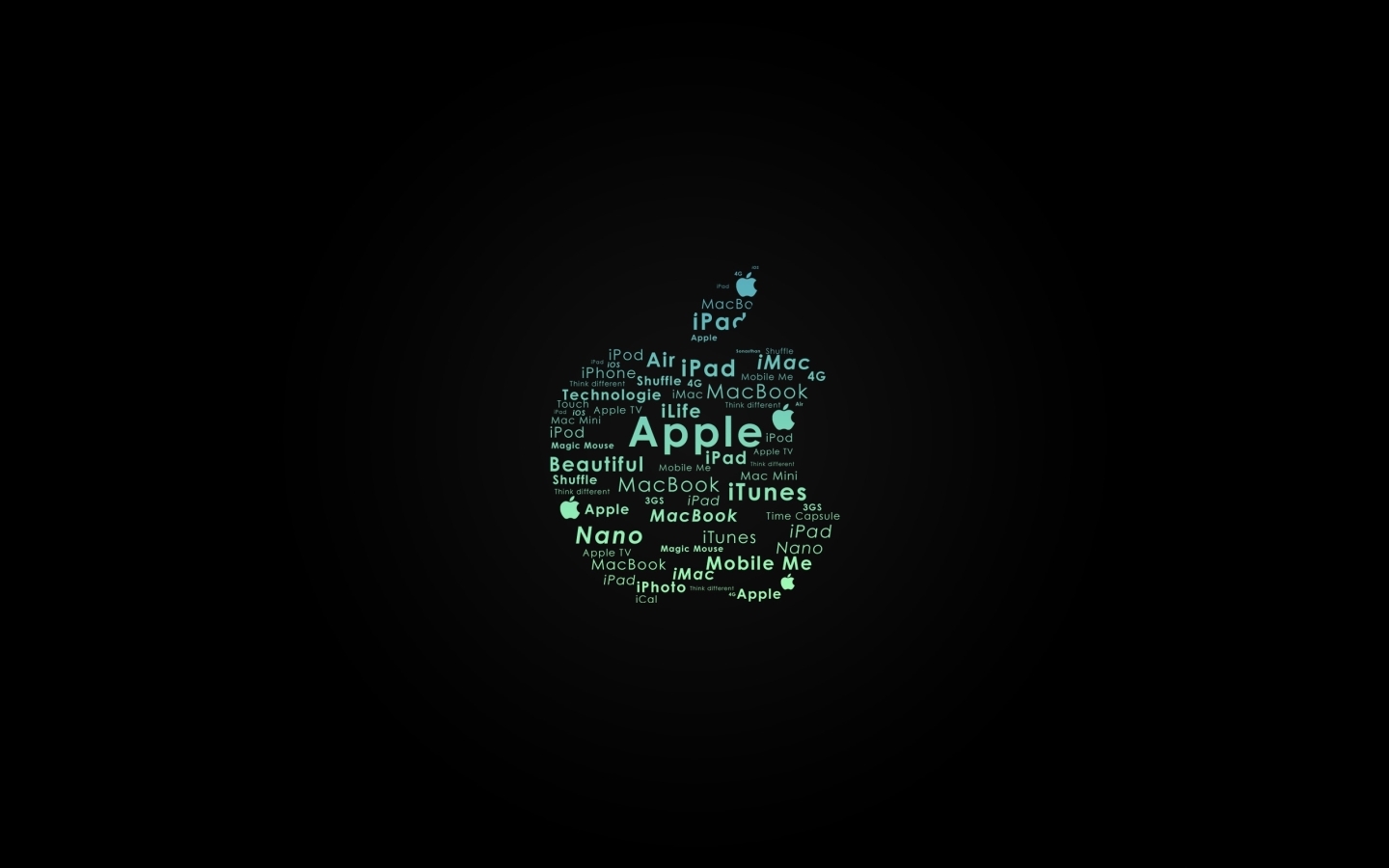 Apple Logo Typography Mac Wallpaper