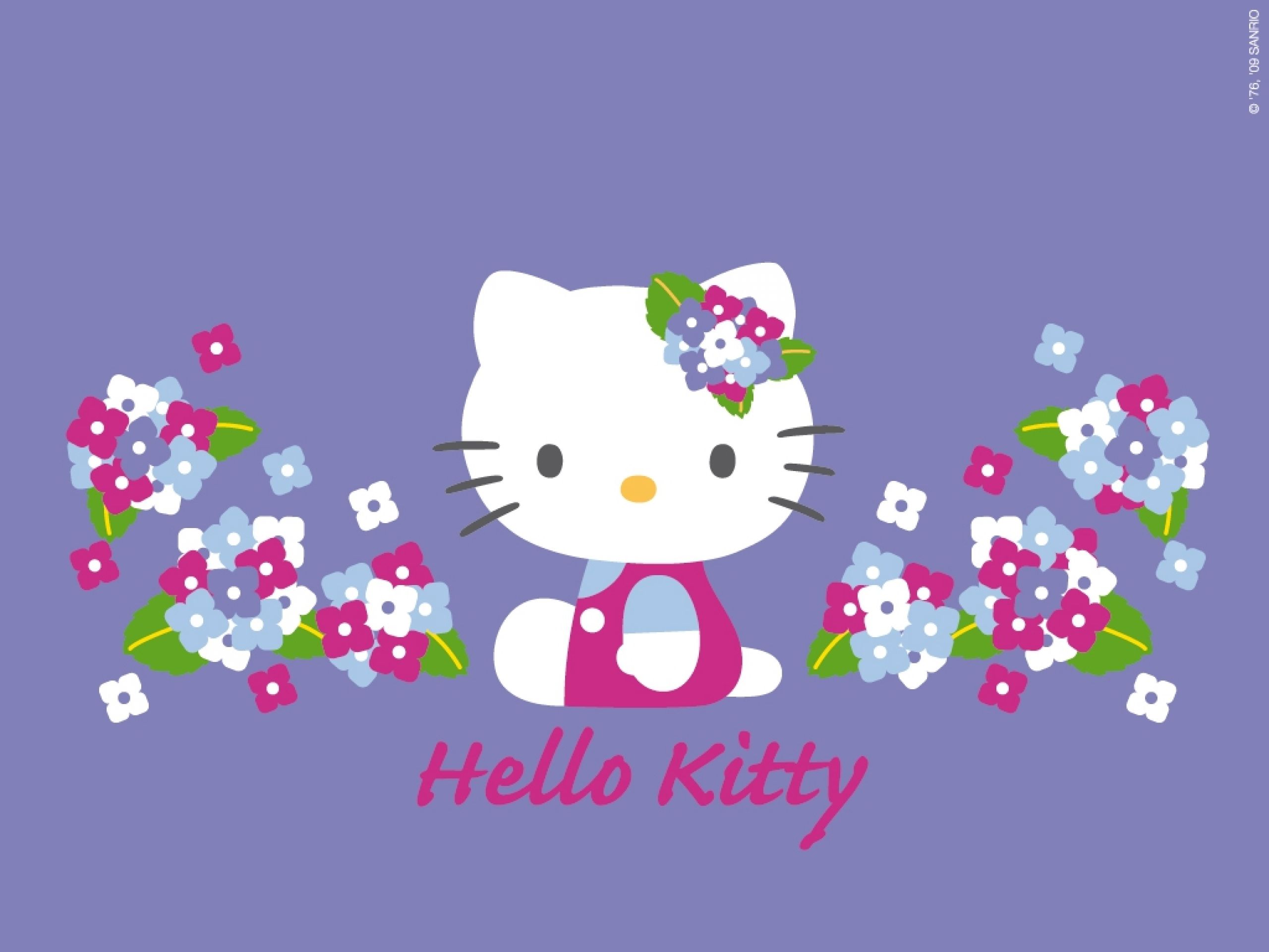 Purple Hello Kitty Desktop Wallpaper Top