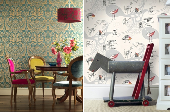 Cool Wallpapered Rooms   At Home with Kim Vallee