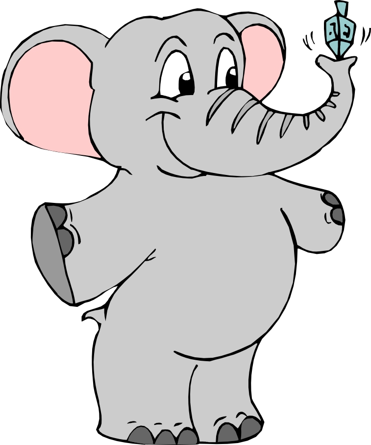 Cartoon Outline Elephant Clip Art Royalty Clipart Illustration Of