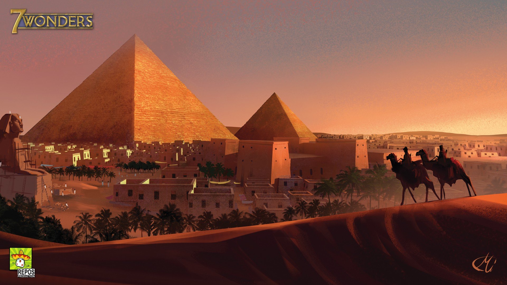  artwork 7 Wonders pyramids Great Pyramid of Giza wallpaper background