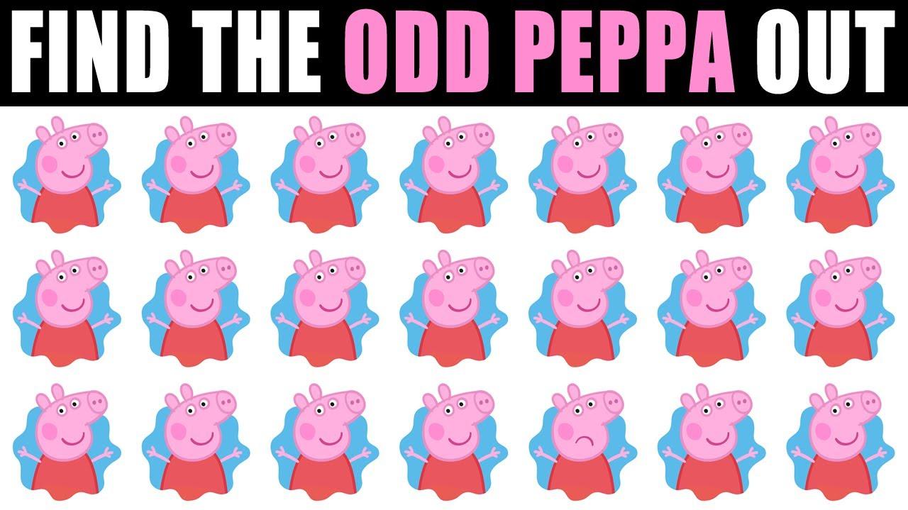 The Peppa Pig Odd One Out Game Eye Riddle Challenge For Geniuses