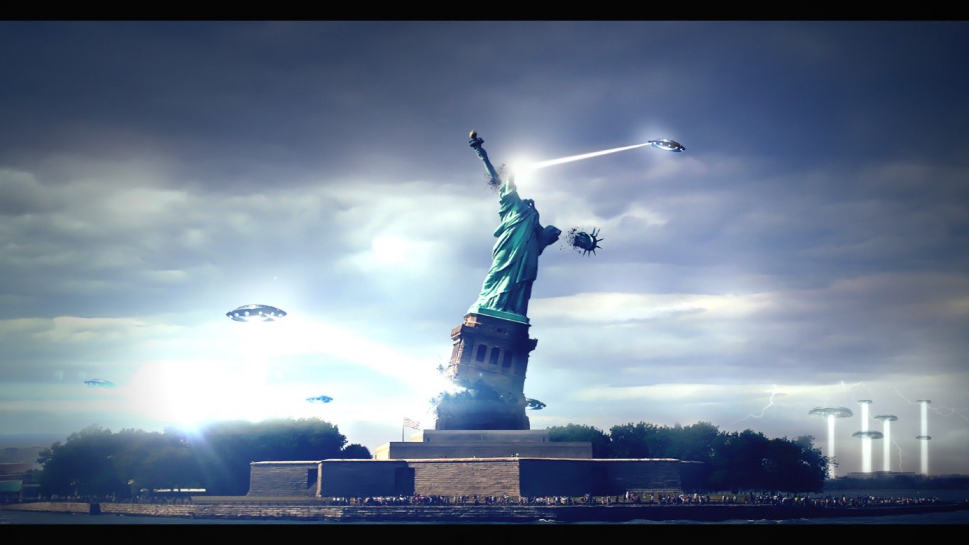Statue Of Liberty Destroy Wallpaper Travel HD