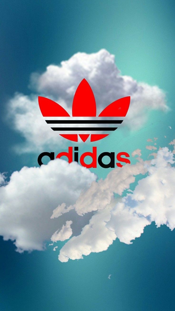 The Adidas Logo Is On Top Of Some Clouds In Front A Blue Sky Wallpaper