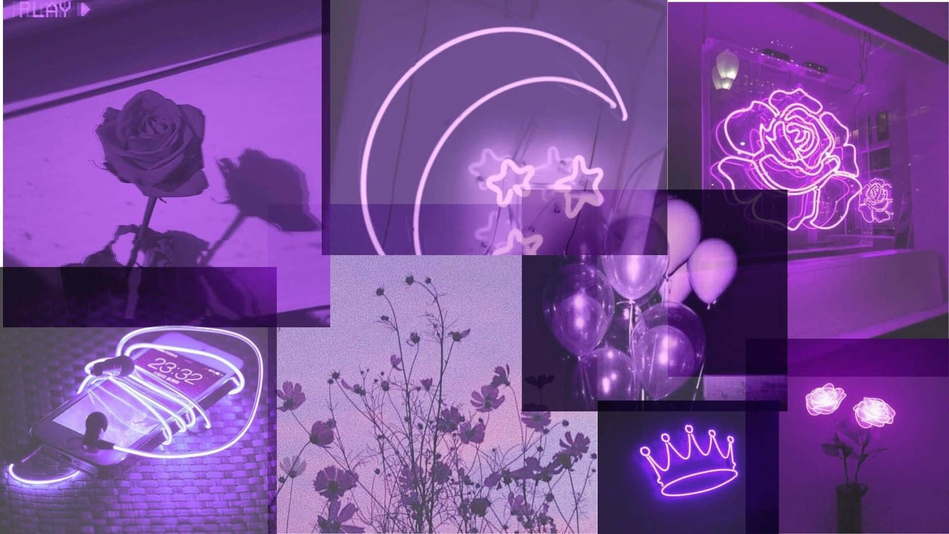 Feel Inspired And Creative With A Purple Aesthetics Computer Wallpaper