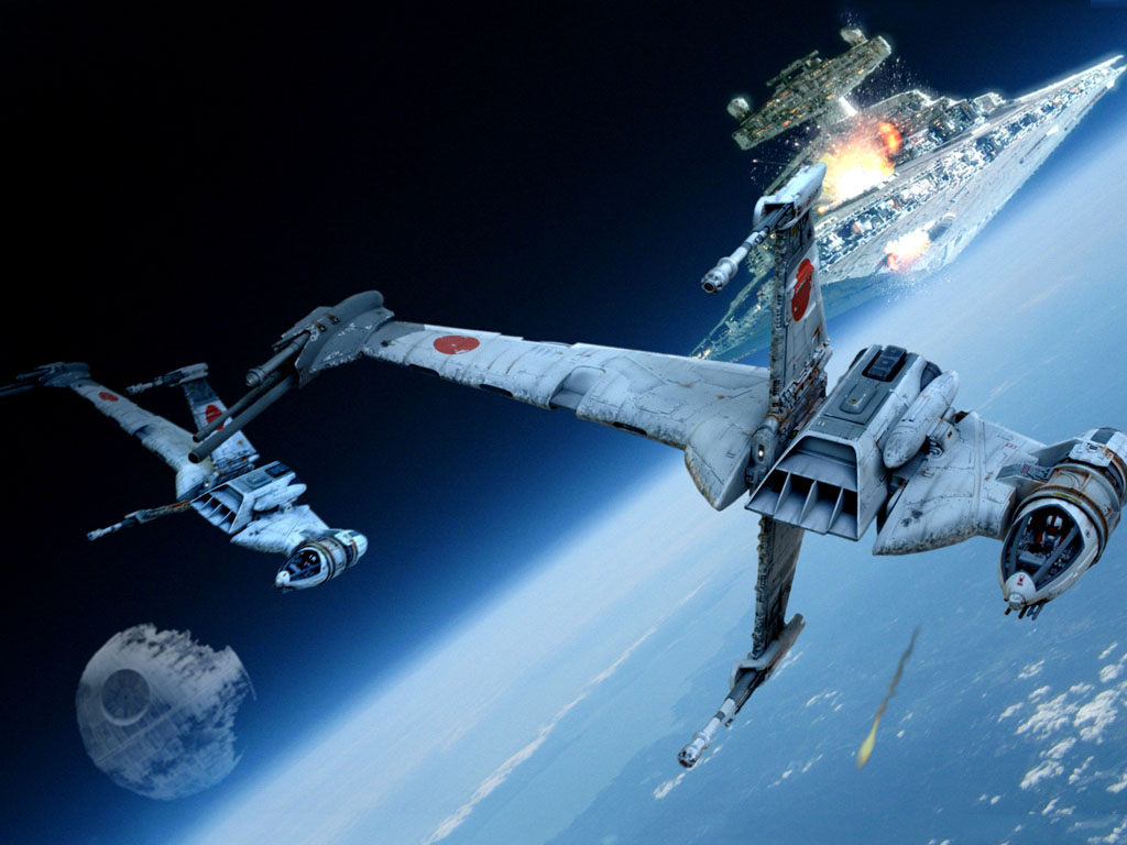 My Wallpaper Star Wars Space Battle Endor
