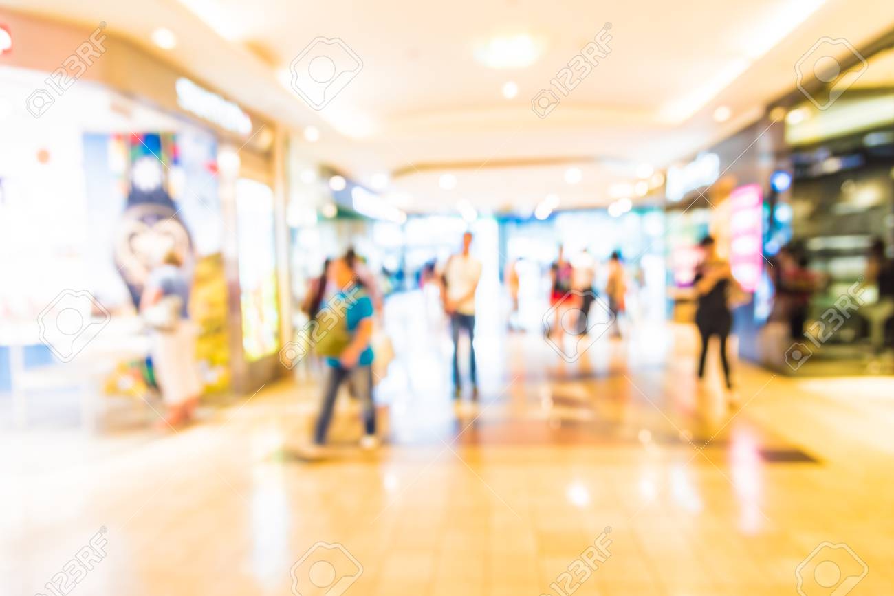 Abstract Blur Shopping Mall Background Stock Photo Picture And