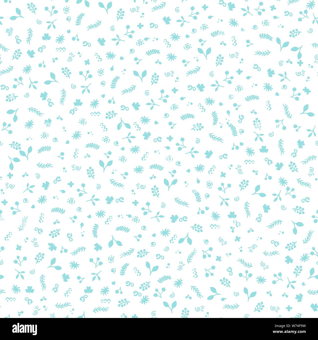 Cute Seamless Floral Pattern Simple Flowers Background For Fabric
