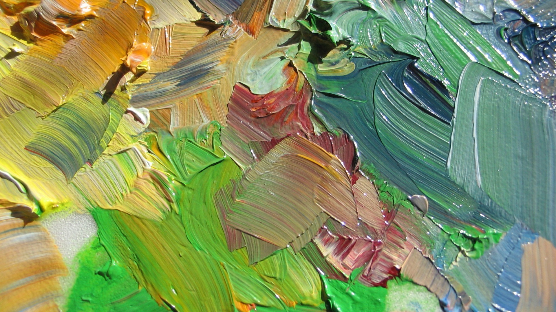 Colorful Painting Oil Paint Splatter Simple Texture Wallpaper HD