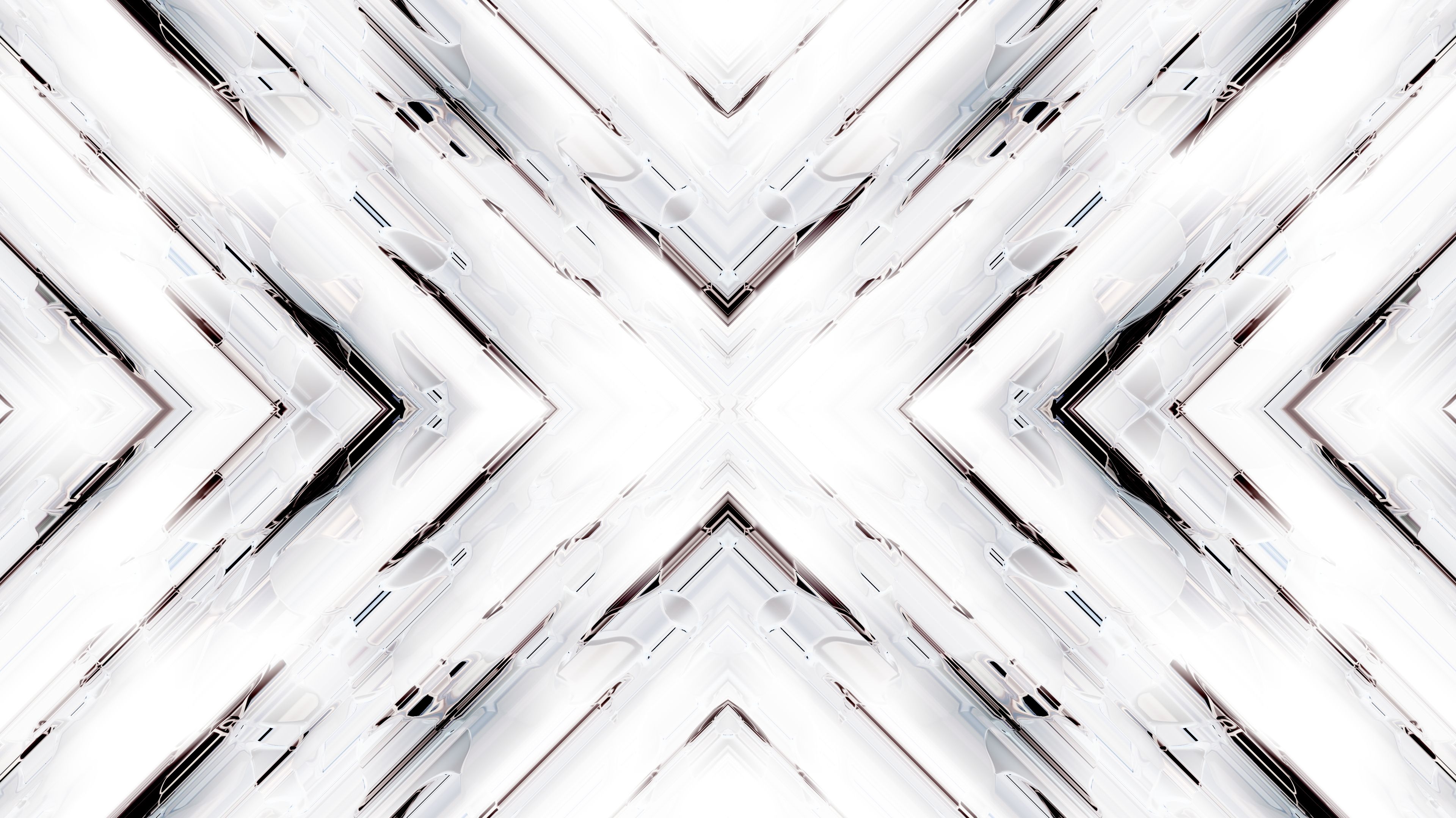 Abstract white background with intersecting lines and geometric shapes, creating a futuristic and minimalist design for a 4k wallpaper