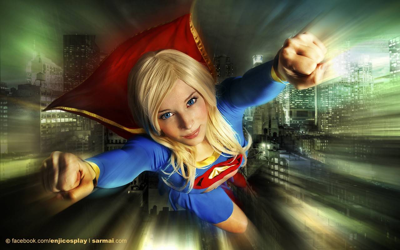 Cosplay Supergirl Hot Babes HD Wallpaper