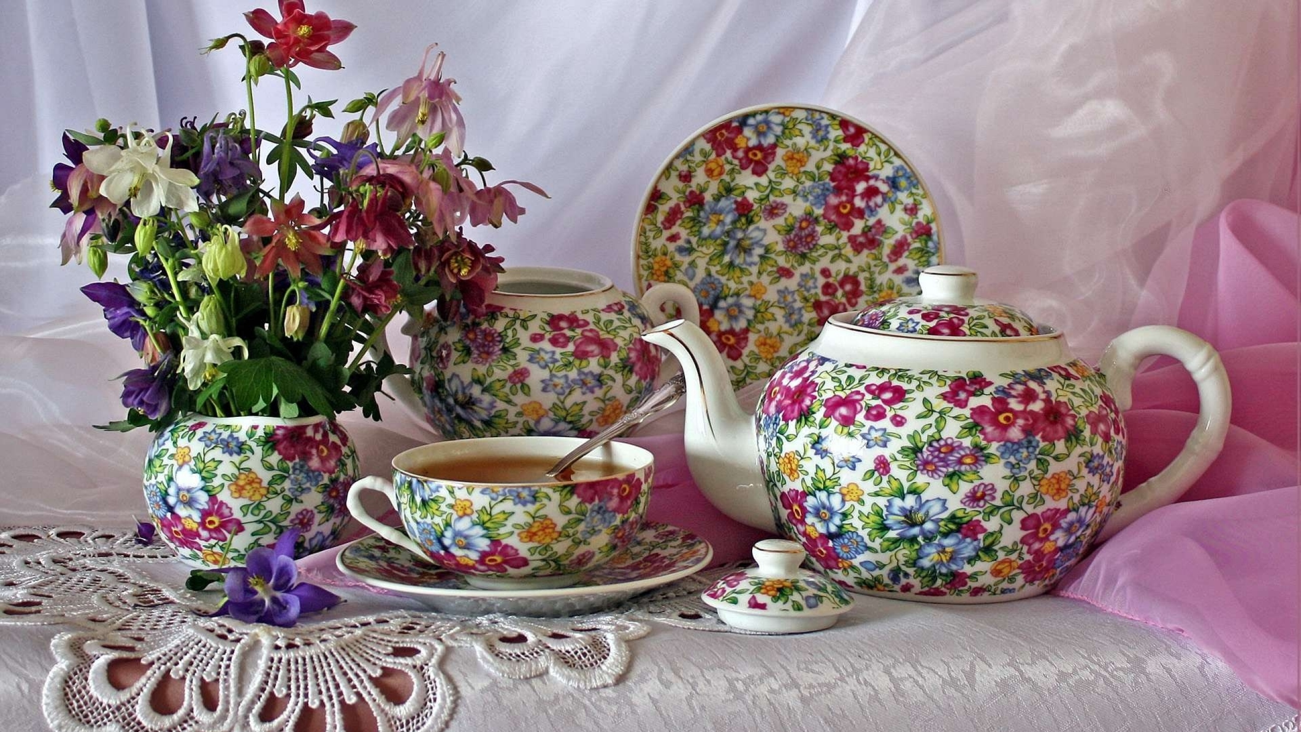 Wallpaper Cup Teapot Tea Kitchenware
