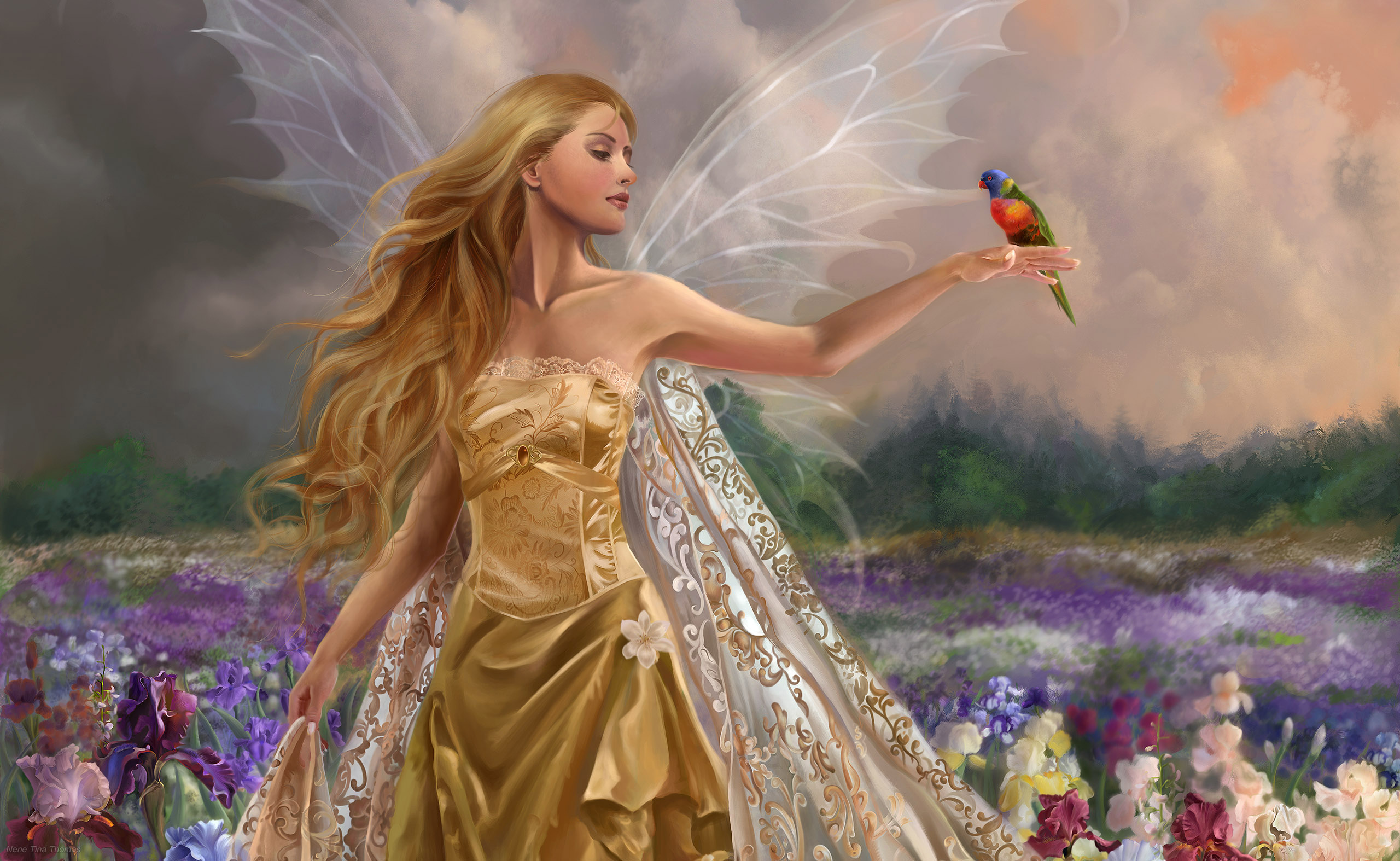 Fairy In Flower Fields Wallpaper Myspace