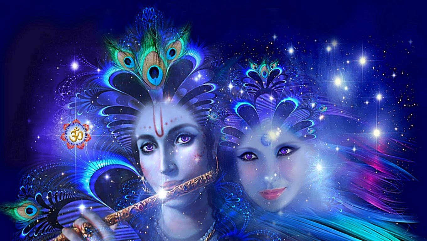Wallpapers of Radha Krishna which you can either use as a Desktop 1360x768