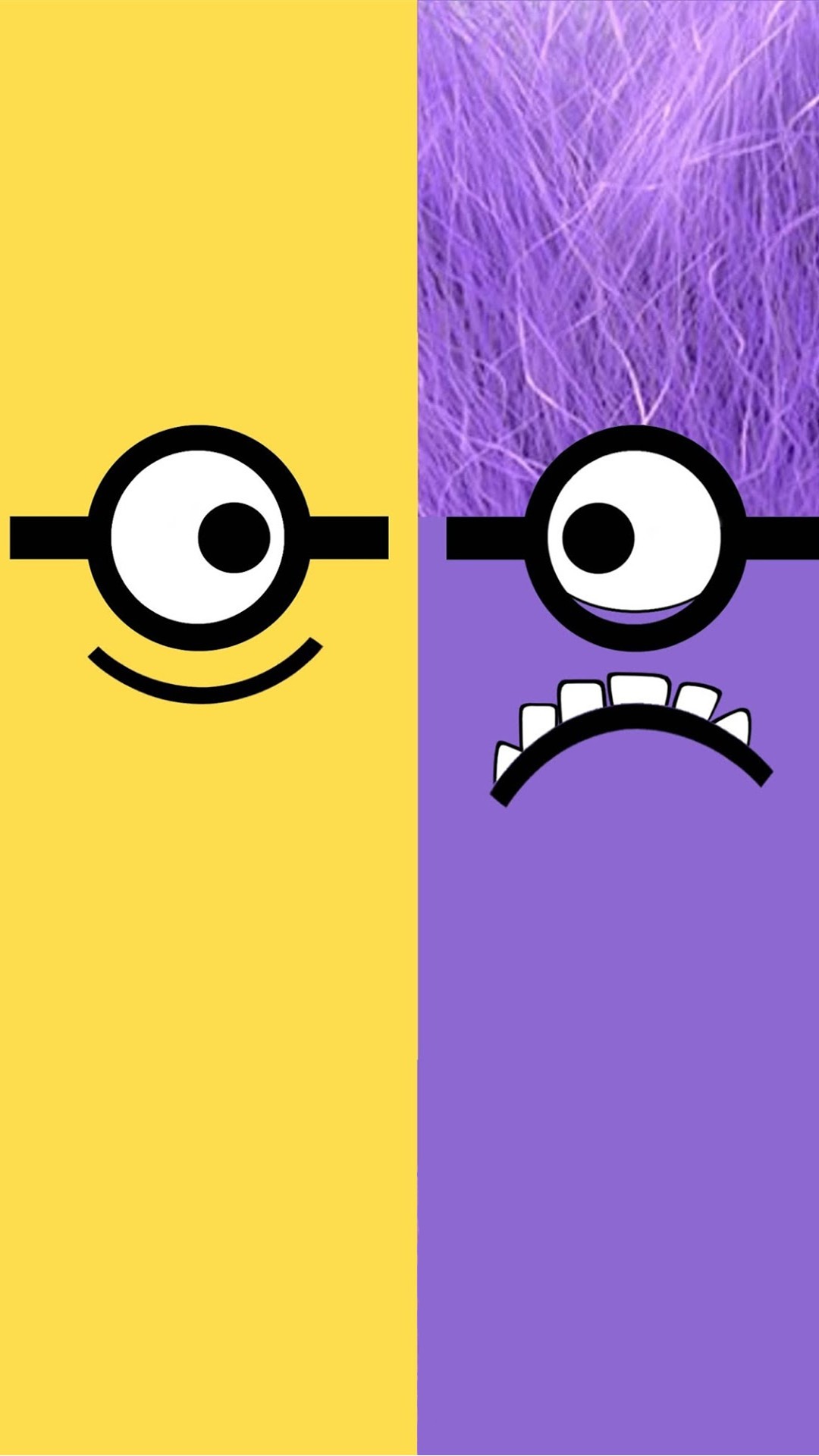Yellow And Purple Minion iPhone Plus Wallpaper HD For Halloween