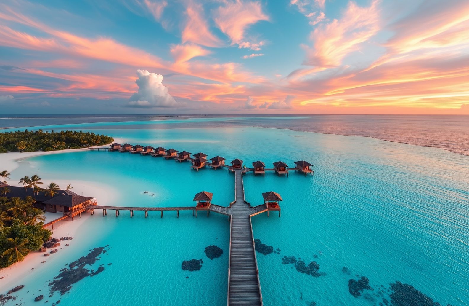 Maldives Island Resorts Wallpaper