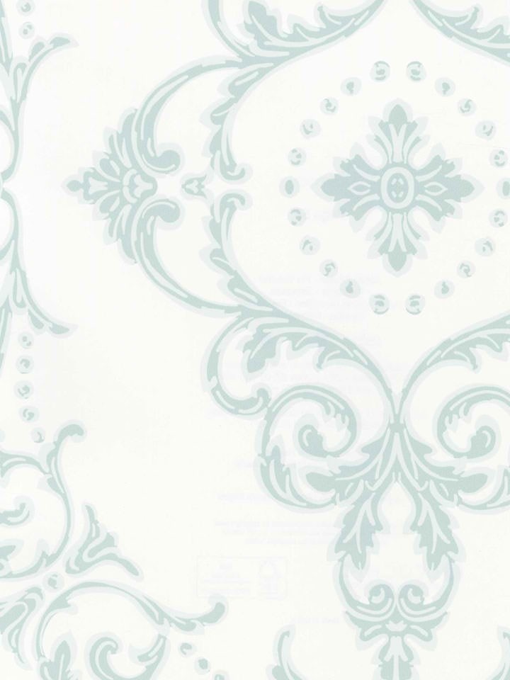 Interior Place Teal Contempo Leaf Medallion Wallpaper