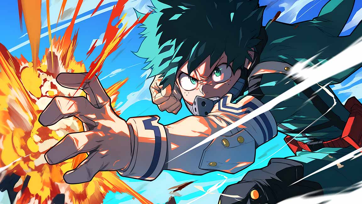 Deku My Hero Academia Red Desktop Wallpaper 4k