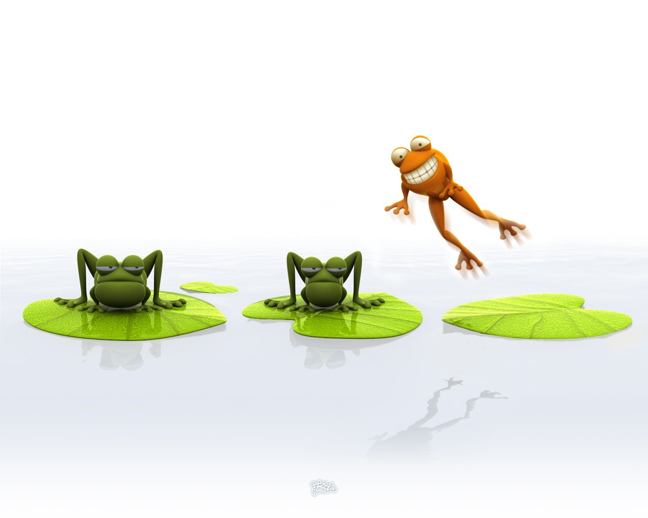 3D frog wallpaper is a great wallpaper for your computer desktop and