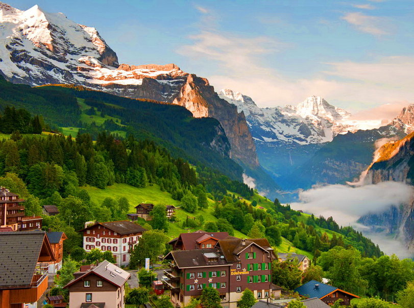 Valley Switzerland Wallpaper