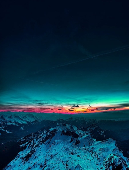 Mountain Sunset Wallpaper For iPhone