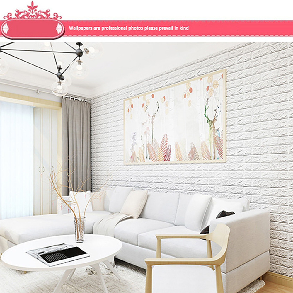 Gobestart Diy 3d Brick Pe Foam Wallpaper Panels Room Decal Stone