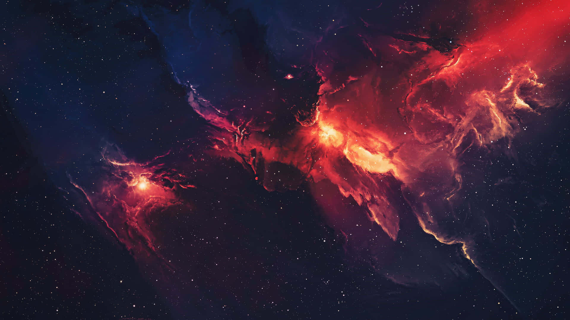 Outer Space Red 4k Wallpaper