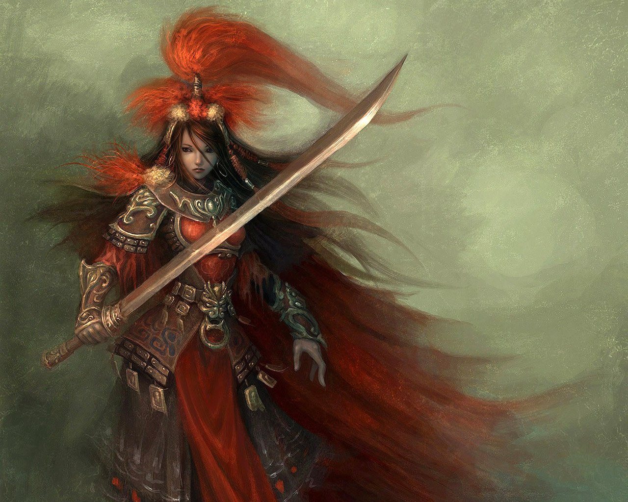 Samurai Female Warrior Wallpaper Metal Fantasy Heavy