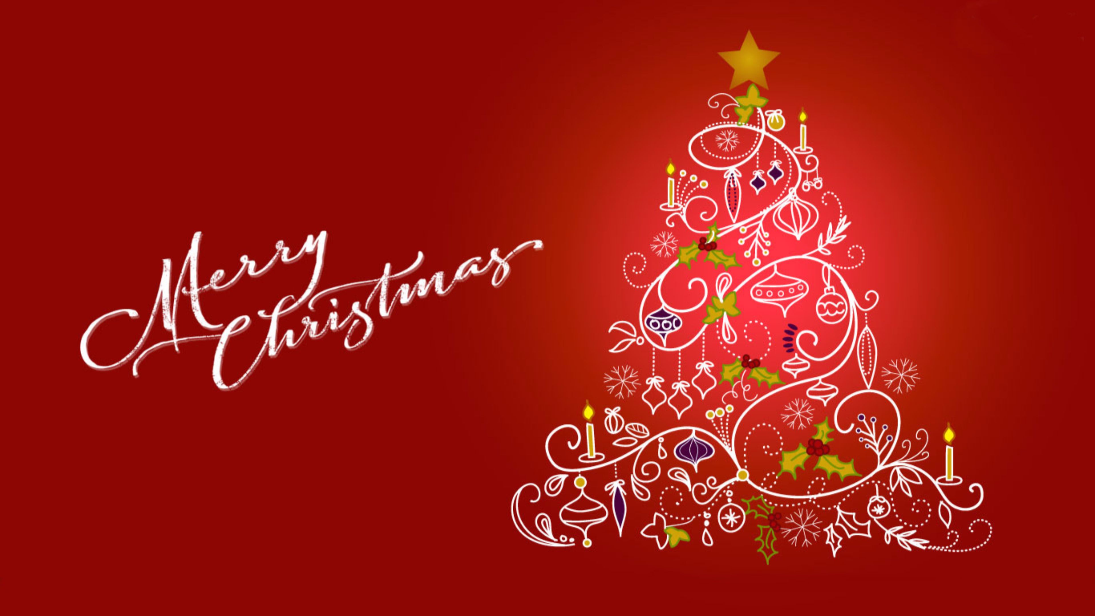 Happy Merry Christmas Greetings HD Ultra 4k Wallpaper