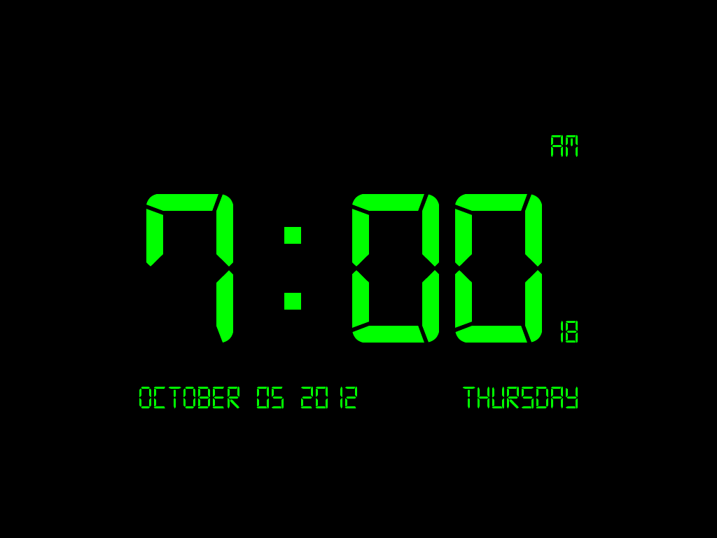 computer clock screensaver