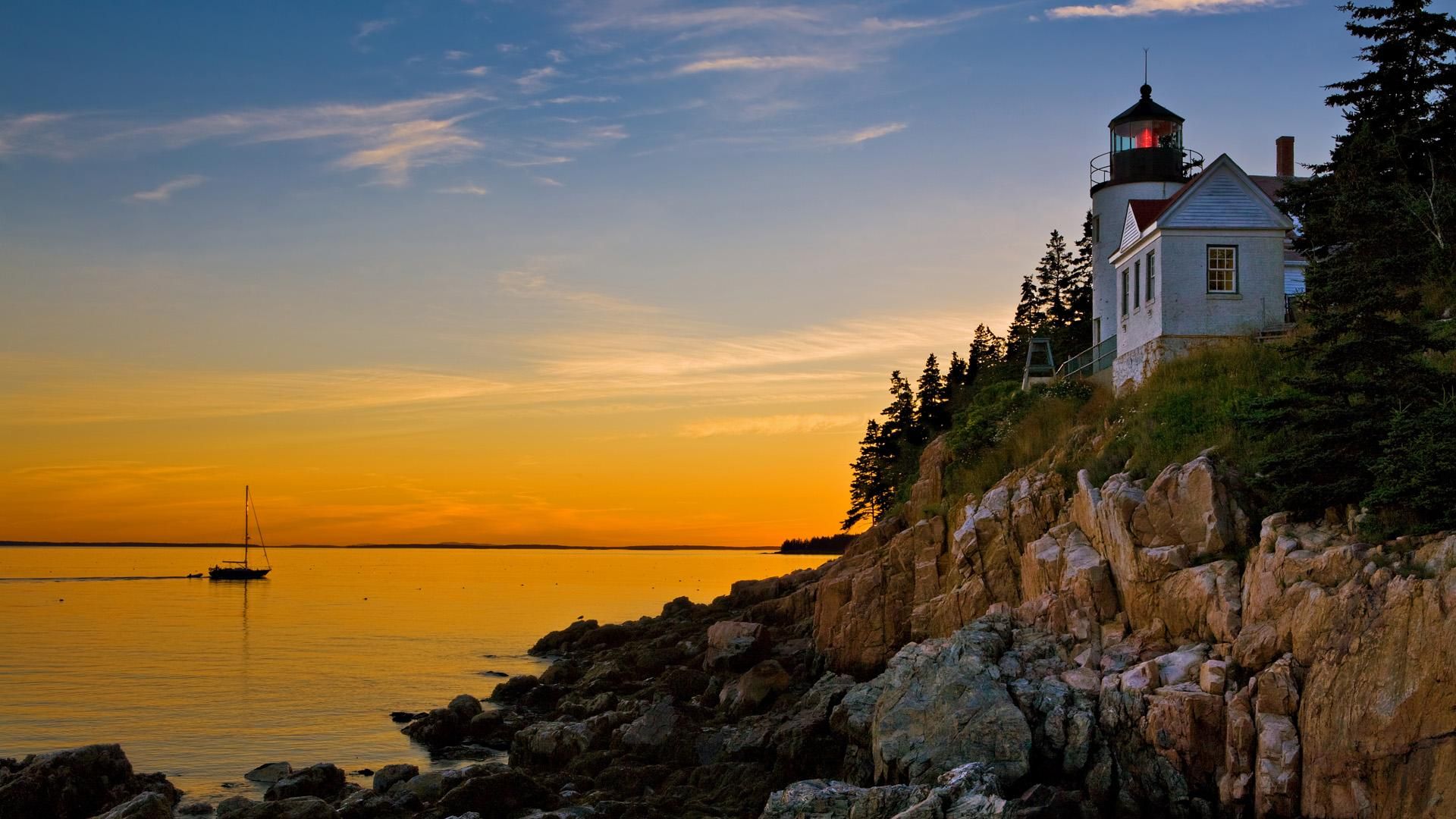 HD Bass Harbor Lighthouse Acadia National Park Maine Wallpaper