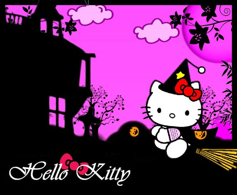 Ye Old Cat and Cauldron  Hello kitty halloween wallpaper Hello kitty  halloween Hello kitty backgrounds